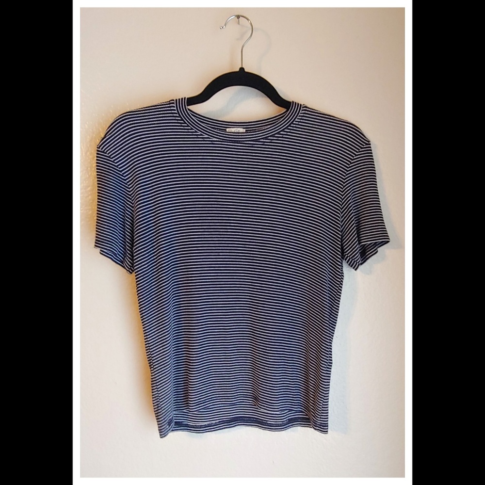 Slightly Cropped Striped Tee